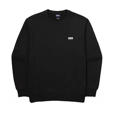 FILA Unisex Black Crew Neck Long Sleeve Badge Sweatshirt FS2POG1101X-BLK