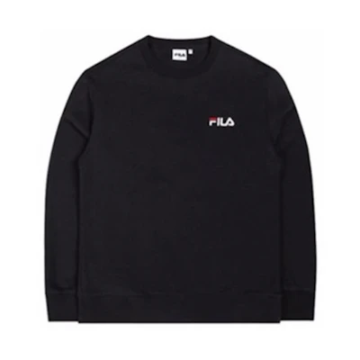 FILA Unisex Black Crewneck Pullover Sweatshirt Long Sleeve FS2POD1101X-BK