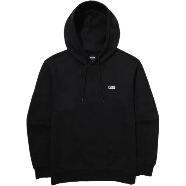 FILA Unisex Black Hoodie with Lettering Design FS2POG1102X-BLK