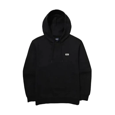 FILA Unisex Black Hoodie with Lettering Design FS2POG1102X-BLK