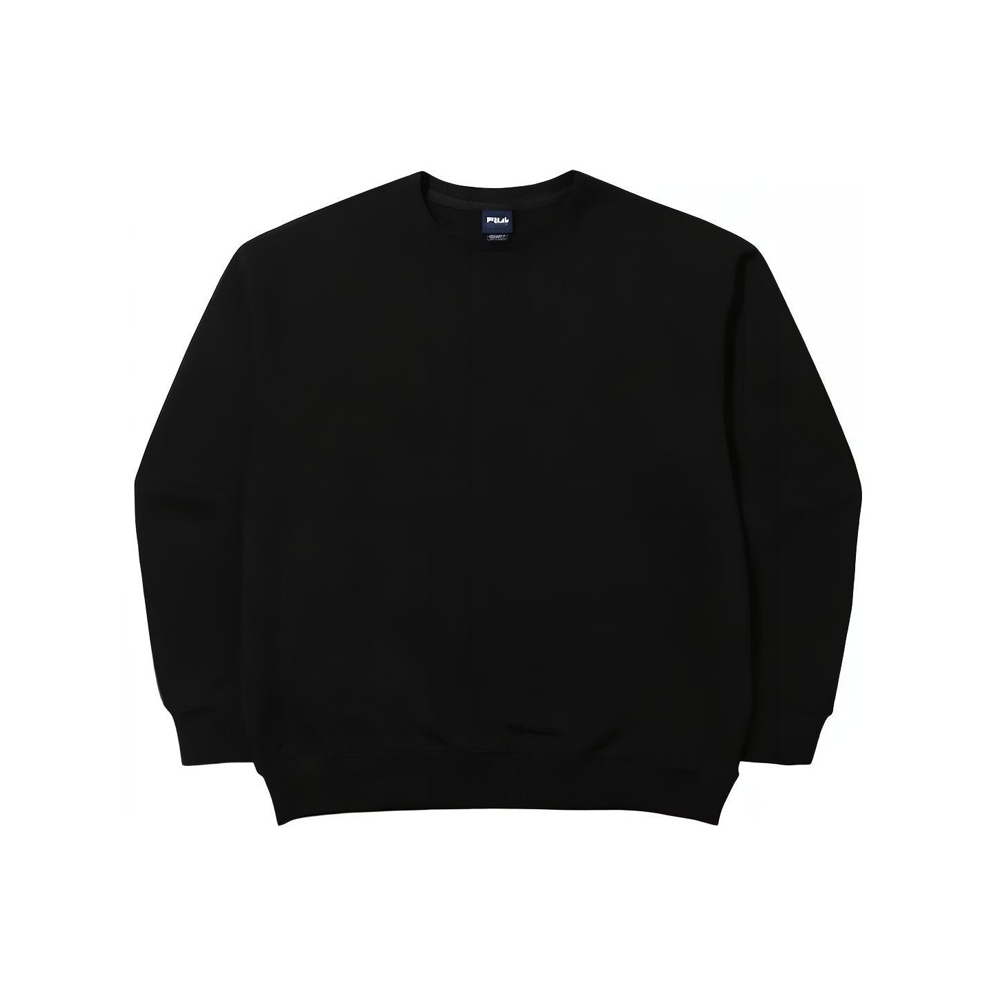 FILA Unisex Black Logo Crewneck Oversized Sweatshirt Long Sleeve FS2POG1G01X-BLK