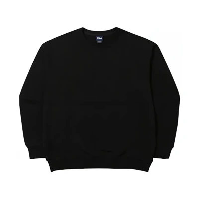 FILA Unisex Black Logo Crewneck Oversized Sweatshirt Long Sleeve FS2POG1G01X-BLK