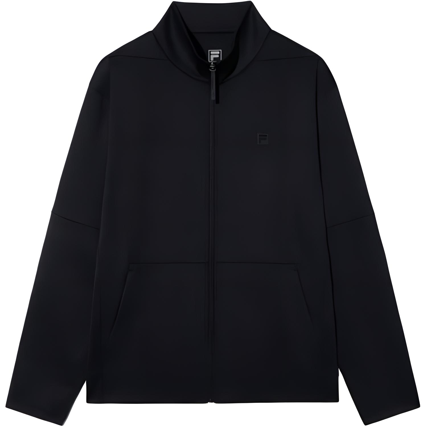 FILA Unisex Black Long Sleeve Zip-Up High-Collar Jacket FS2FTH1201U-BLK