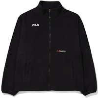 FILA Unisex Black Solid Color Zip-Up Casual Jacket FS2FTE4210X-BLK FILA Unisex Black Solid Color Zip-Up Casual Jacket FS2FTE4210X-BLK