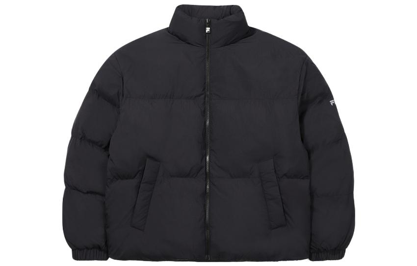 FILA Unisex Black Stand Collar Zip-Up Jacket FS2JKE4801X-BLK