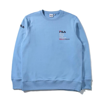 FILA Unisex Blue Crewneck Pullover Sweatshirt Casual Sportswear FS2POD1110X-MTB