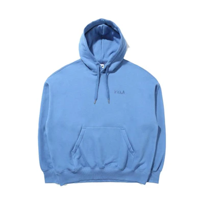 FILA Unisex Blue Fleece Hoodie with Logo - Oversized Fit FS2POD4103X-IDB