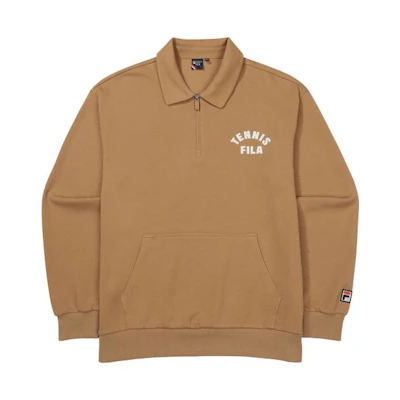 FILA Unisex Brown Pullover Sweatshirt with Solid Color and Long Sleeves FS2POF3313X-CAL