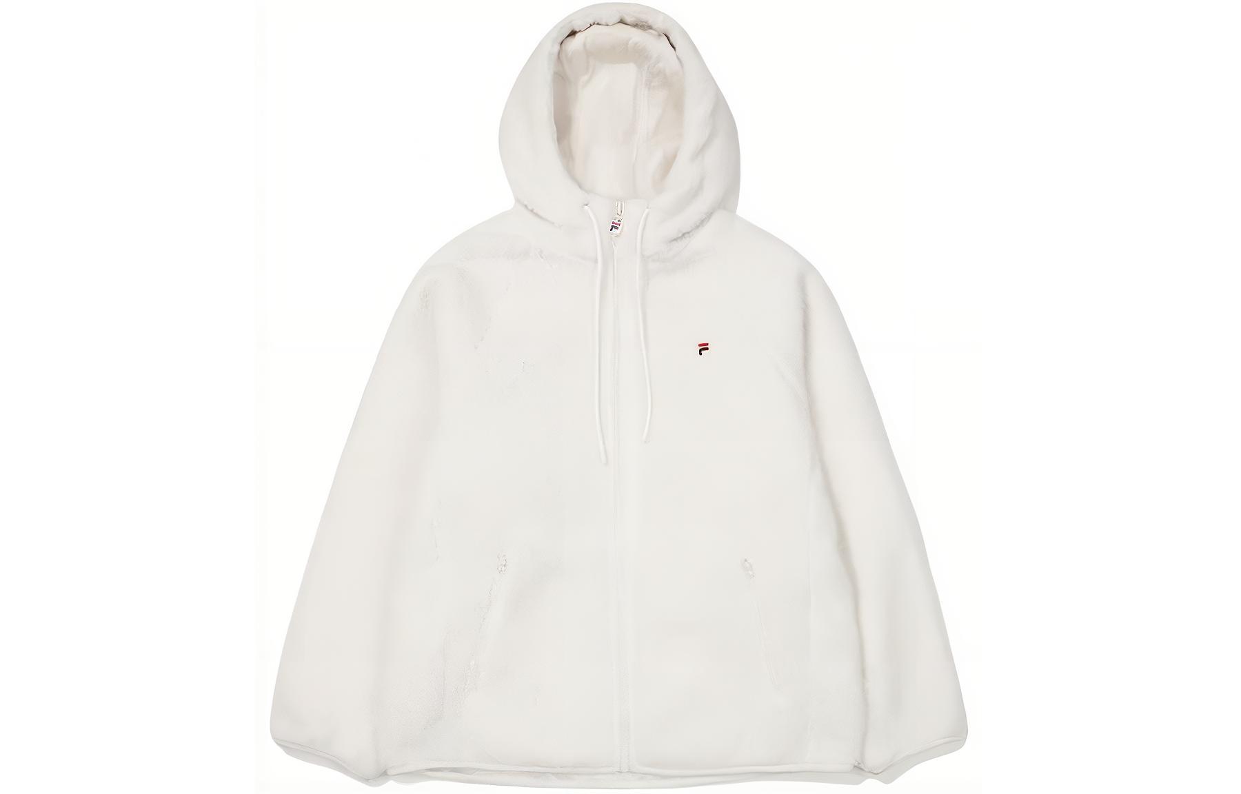 FILA Unisex Cream Hooded Jacket - Warm and Comfortable FE2PLF5101XCRM