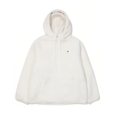 FILA Unisex Cream Hooded Jacket - Warm and Comfortable FE2PLF5101XCRM