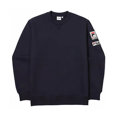 FILA Unisex Crewneck Logo Sweatshirt Blue Long Sleeve FS2POF1119X-INA