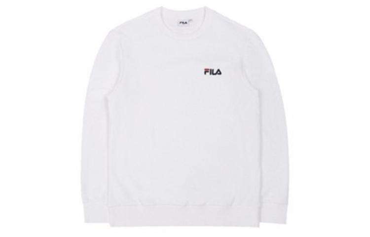 FILA Unisex Crewneck Pullover Sweatshirt Long Sleeve White FS2POD1101X-WT