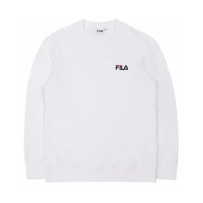 FILA Unisex Crewneck Pullover Sweatshirt Long Sleeve White FS2POD1101X-WT