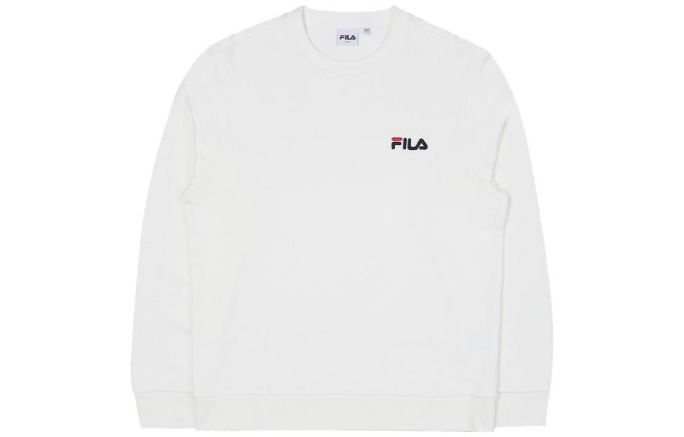 FILA Unisex Crewneck Pullover Sweatshirt White with Logo Design FS2POC3103X-OWH