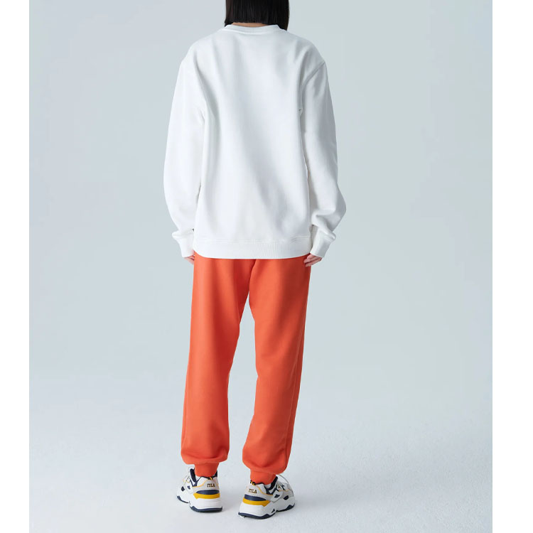 Purchase FILA 男女款白色圓領衛衣 輕巧素色LOGO貼布設計 FS2POF3101X-OWH