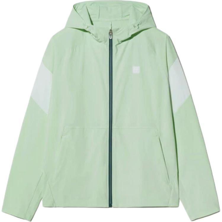 FILA Unisex Green Colorblock Zip-Up Hoodie Jacket 1100FS2FTH2202MPLE