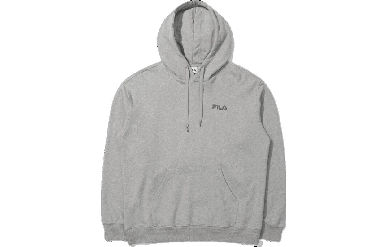 FILA Unisex Grey Letter Logo Pullover Hoodie FS2POD3106X-LML