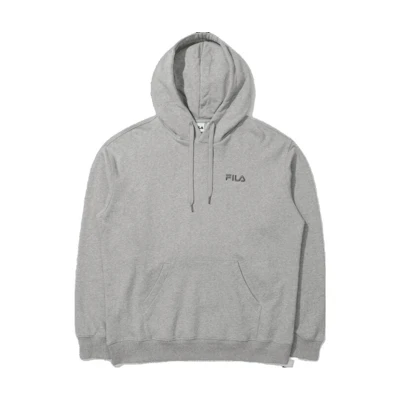 FILA Unisex Grey Letter Logo Pullover Hoodie FS2POD3106X-LML