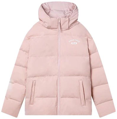 FILA 男女字母拉鍊連帽羽絨外套 保暖款 F11U349901F-PK Buy FILA 男女字母拉鍊連帽羽絨外套 保暖款 F11U349901F-PK