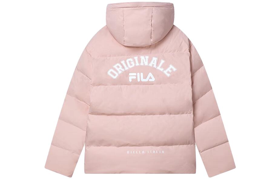 Lookbook FILA 男女字母拉鍊連帽羽絨外套 保暖款 F11U349901F-PK