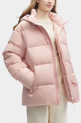 FILA 男女字母拉鍊連帽羽絨外套 保暖款 F11U349901F-PK Details for FILA 男女字母拉鍊連帽羽絨外套 保暖款 F11U349901F-PK