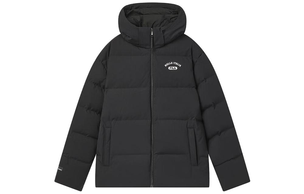 Order FILA Unisex Hoodie Jaket Resleting Huruf - Hitam. F11U349901FBK