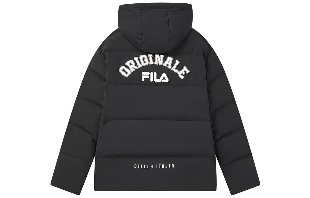 Lookbook FILA Unisex Hoodie Jaket Resleting Huruf - Hitam. F11U349901FBK