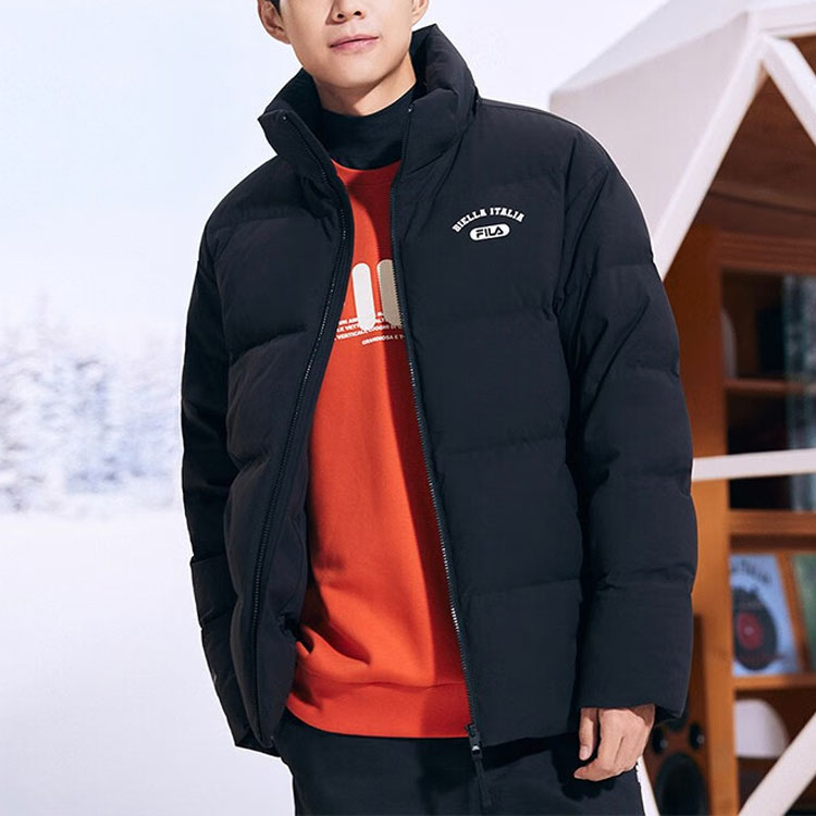 Shop FILA Unisex Hoodie Jaket Resleting Huruf - Hitam. F11U349901FBK