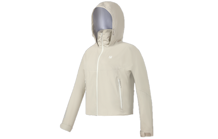 FILA Unisex Lightweight Hooded Windbreaker Jacket Beige Khaki. A11W337705F-BG