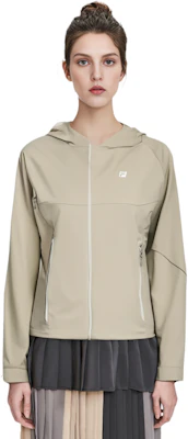FILA Unisex Lightweight Hooded Windbreaker Jacket Beige Khaki. A11W337705F-BG 3
