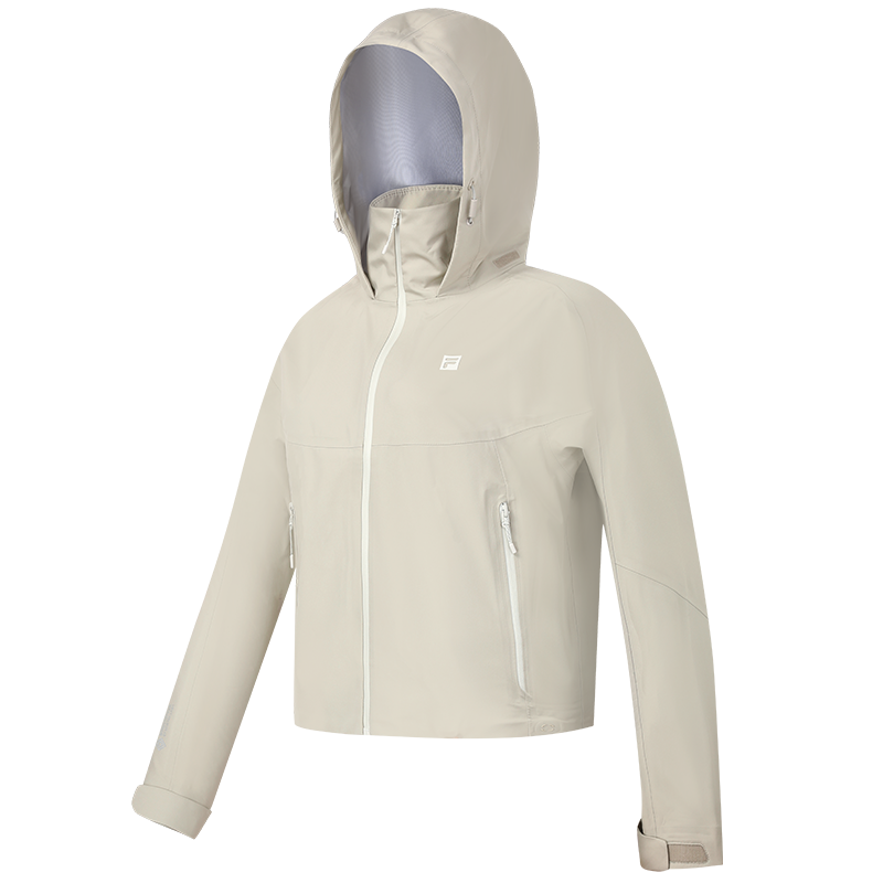 FILA Unisex Lightweight Hooded Windbreaker Jacket Beige Khaki. A11W337705F-BG 圖 3