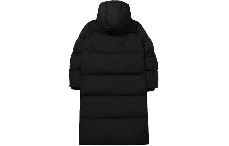 FILA Unisex Logo Hooded Down Jacket Black Warm Casual Goose Down Coat FS2DJD4103X-BLK 圖 4