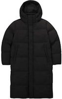 FILA Unisex Long Black Down Jacket with Zipper and Hood. FS2DJF4103X-BLK FILA Unisex Long Black Down Jacket with Zipper and Hood. FS2DJF4103X-BLK