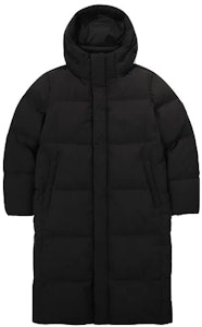 FILA ユニセックス ロングブラックダウンジャケット ジッパー&フード付き FS2DJF4103X-BLK Order FILA ユニセックス ロングブラックダウンジャケット ジッパー&フード付き FS2DJF4103X-BLK