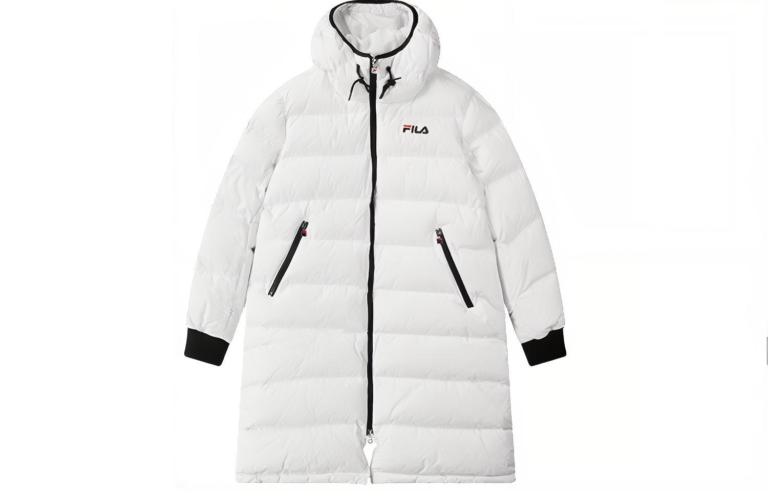 FILA Unisex Loose Casual Mid-Length Down Jacket F11U048956F-WT