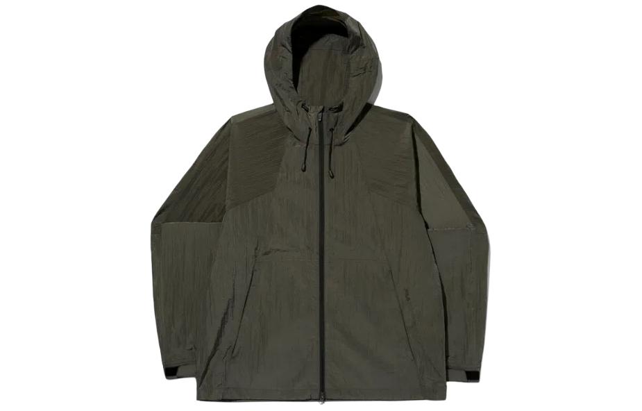 FILA Unisex Olive Green Solid Oversized Hoodie Jacket FS2JKG2204X-DKH