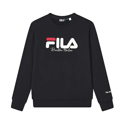 FILA Unisex Oversized Logo Knit Pullover Sweatshirt Legend Blue F11U249201F-NV