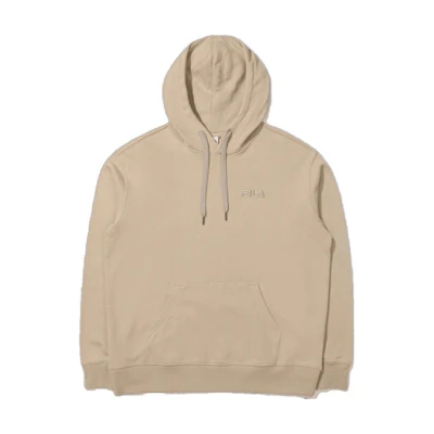 FILA Unisex Pullover Sweatshirt Khaki Letter Design FS2POD3106X-BEG