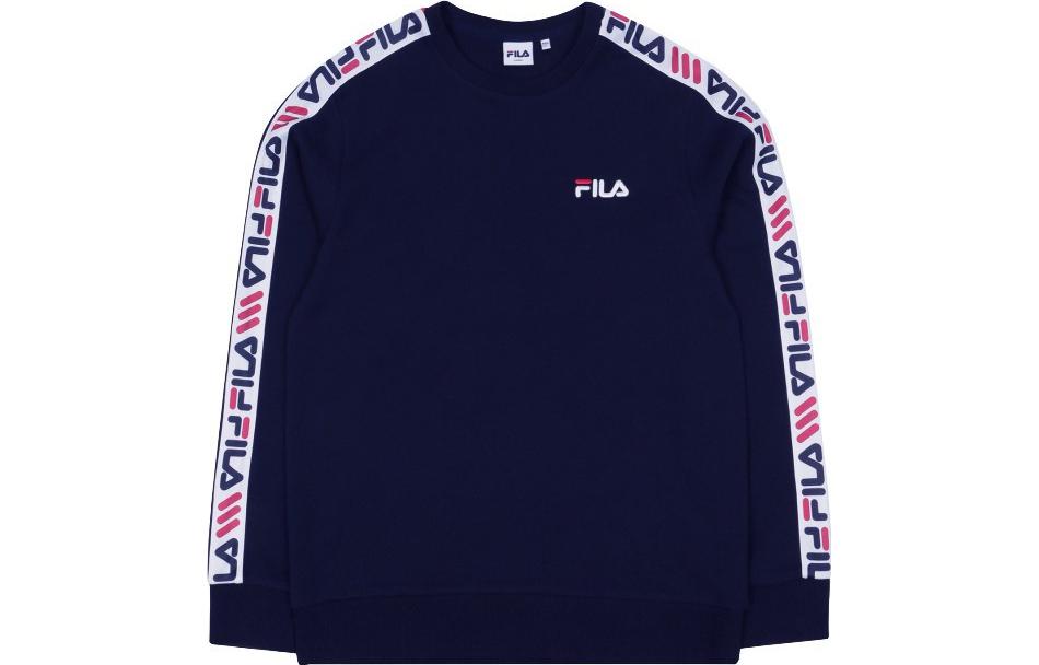 FILA Unisex Pullover Sweatshirt Navy Blue Lettered Design FS2POC3108X-INA