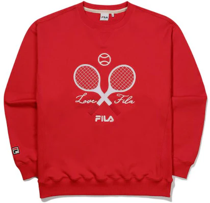 FILA 男女款紅色羽絨球拍印花圓領運動衫 FS2POE3301X-RED Buy FILA 男女款紅色羽絨球拍印花圓領運動衫 FS2POE3301X-RED
