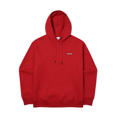 FILA Unisex Red Hoodie with Solid Color and Letter Print Design FS2POF1132X-HRD