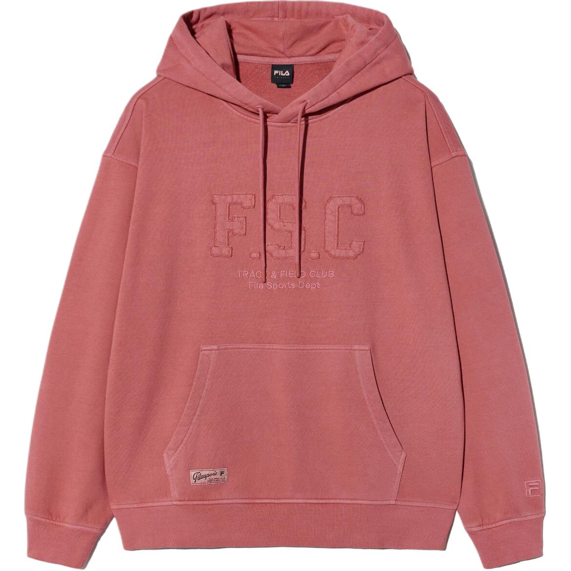 FILA Unisex Red Oversized Hoodie with Lettering Design FS2POH1106X-RED