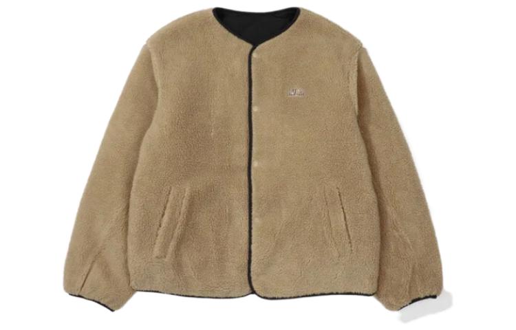 FILA Unisex Reversible Buttoned Long-Sleeve Jacket - Brown FE2PLF6101X-NBG