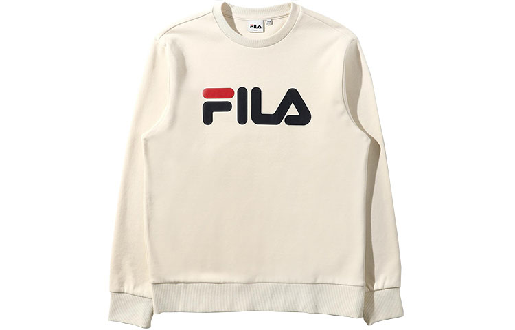 FILA Unisex Sand Yellow Logo Crewneck Sweatshirt Long Sleeve Casual Style FS2POD1001X-LSA
