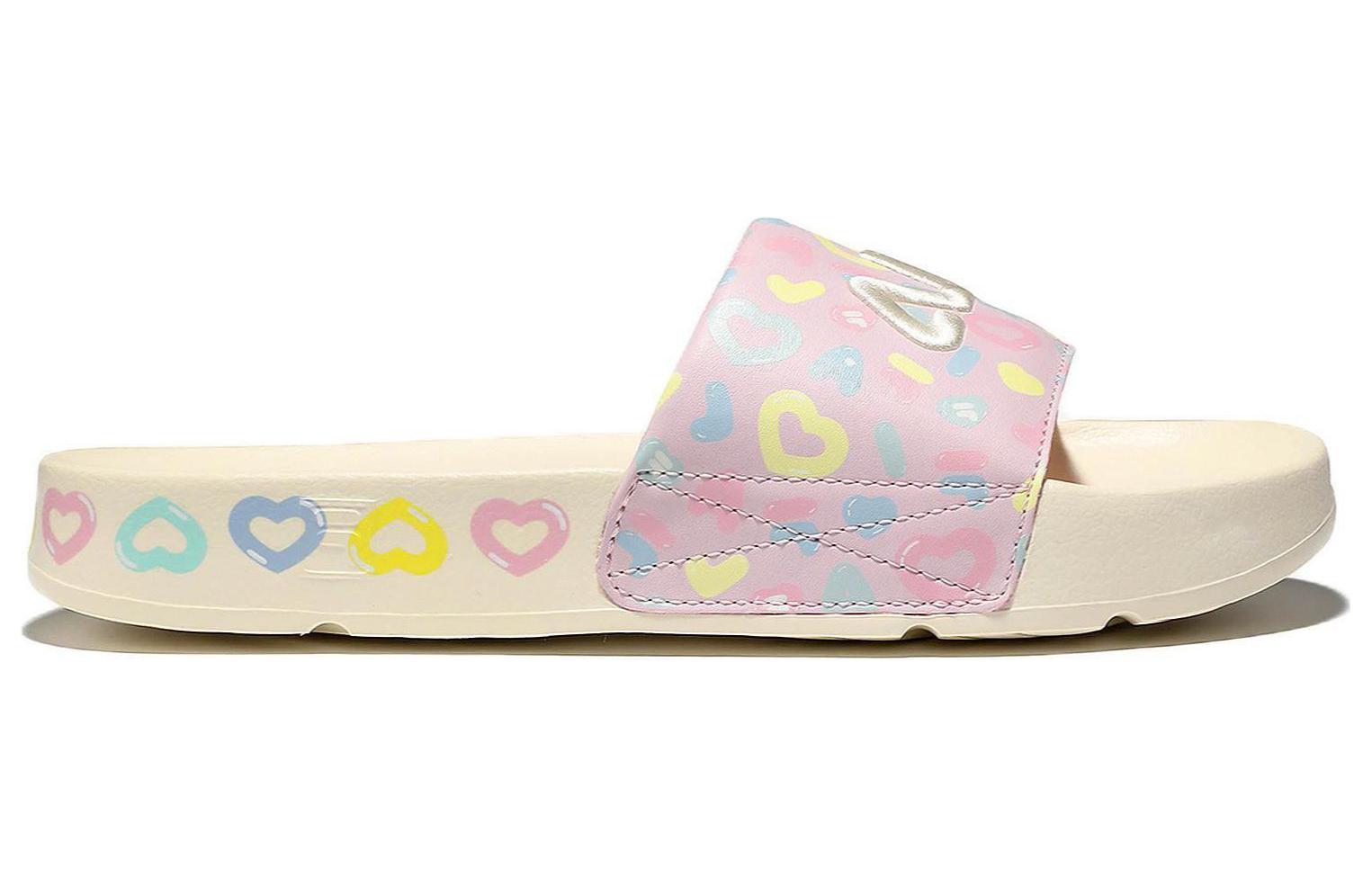 Order 斐乐 厚底運動拖鞋 男女同款 淺咖紫色 韓版