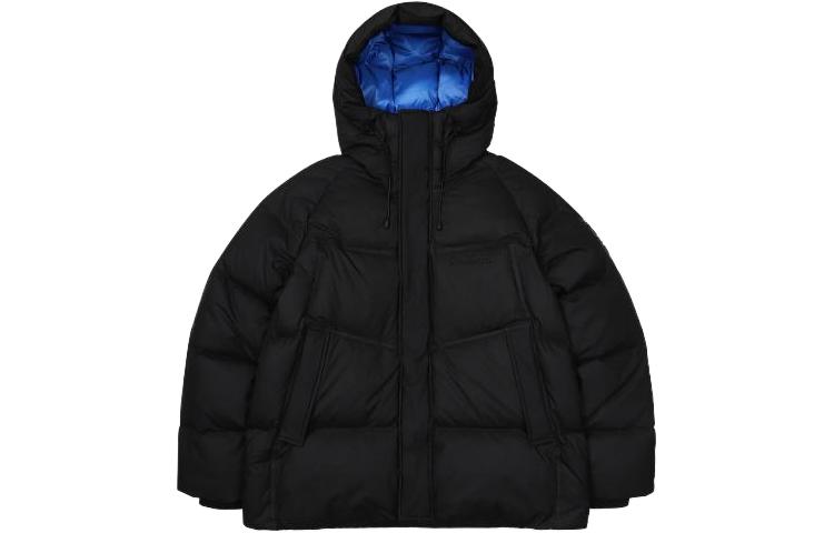 FILA Unisex Solid Color Hooded Goose Down Jacket FS2DJF4132X-BLK