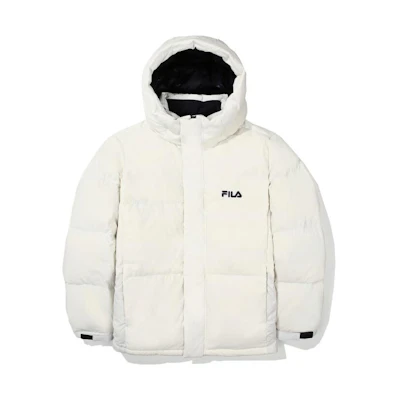 FILA Unisex Solid Color Hoodie Casual Long-Sleeve Jacket White FS2DJE4104X-OWH