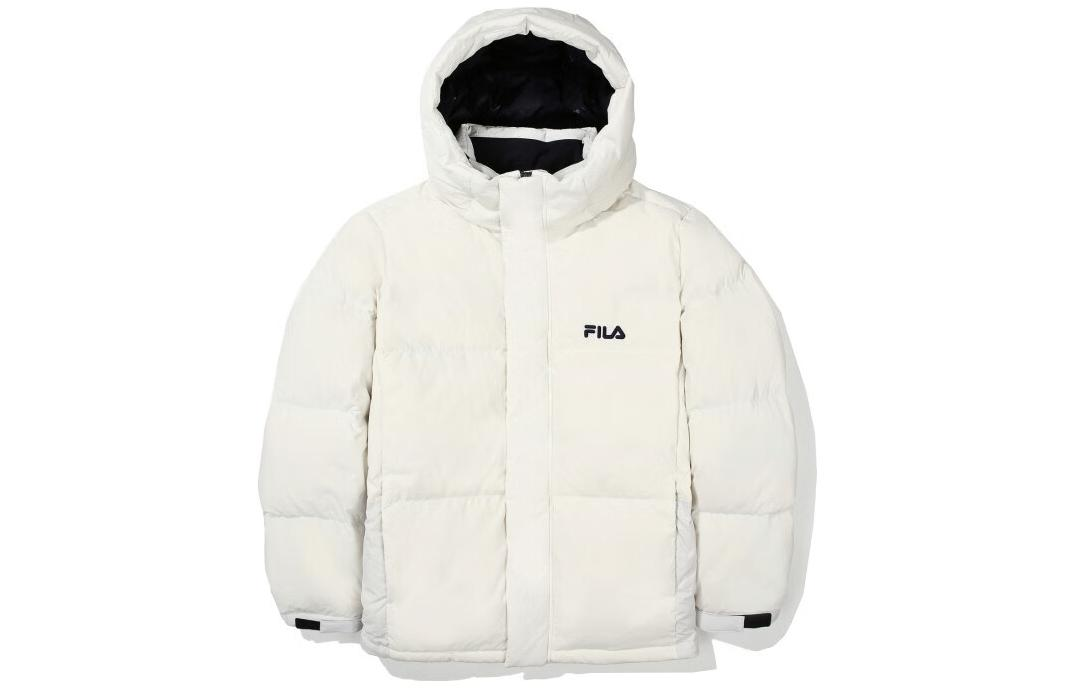 FILA Unisex Solid Color Hoodie Casual Long-Sleeve Jacket White FS2DJE4104X-OWH 圖 2