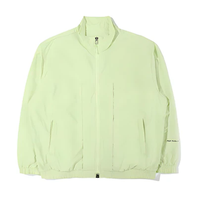 FILA Unisex Solid Color Long-Sleeve Polo Jacket - Yellow Green FS2WTE2181X-PLE