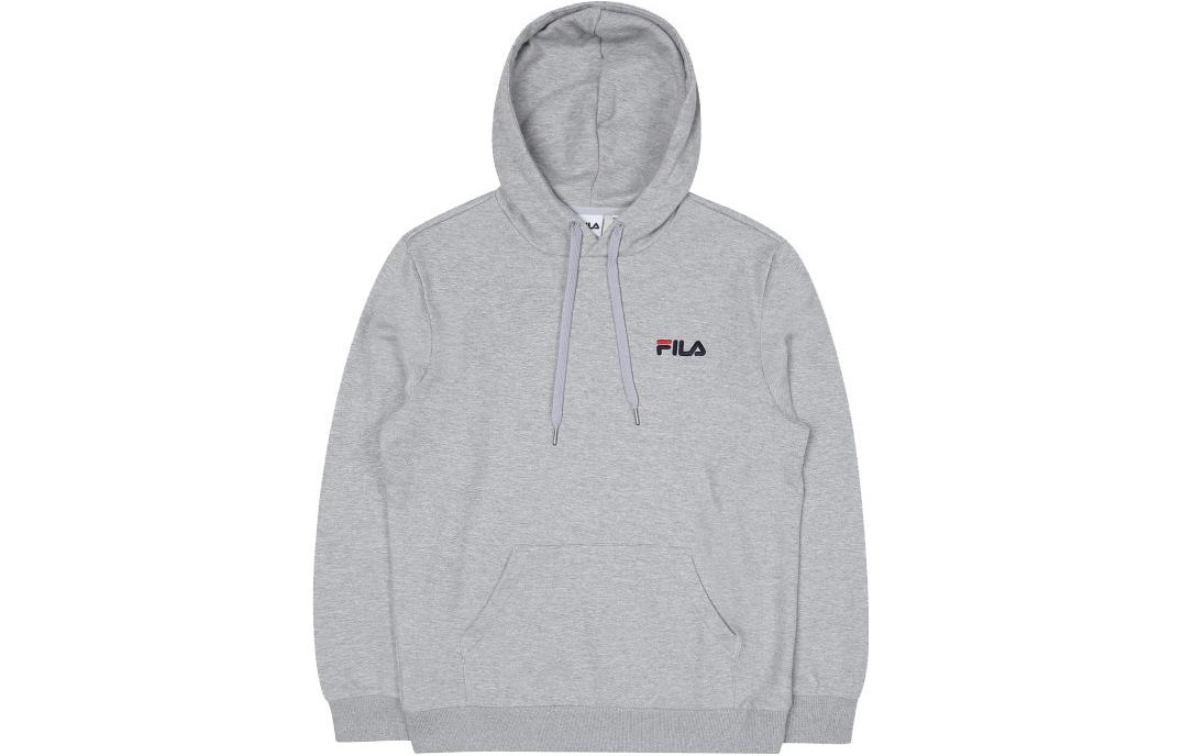FILA Unisex Solid Color Pullover Sweatshirt Light Gray FS2POC3104X-LML